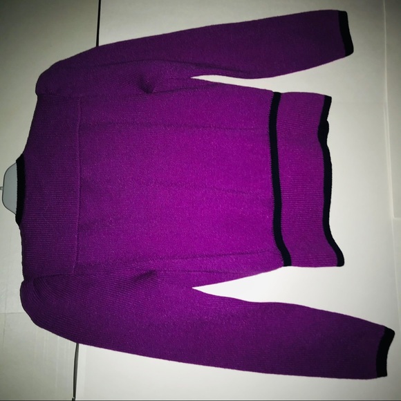 St John Knit Top Magenta Black Saks Fifth Avenue - Picture 10 of 16